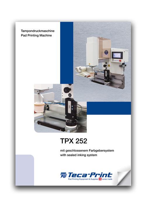 Prospektblatt Tampondruckmaschine TPX 252