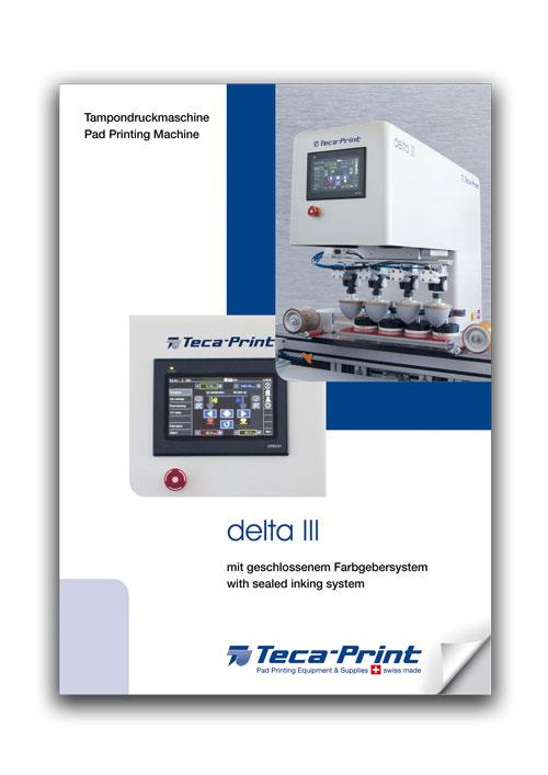 Prospekt Tampondruckmaschine delta III TPF 451