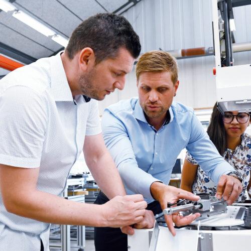 Mitarbeiter und Kunden