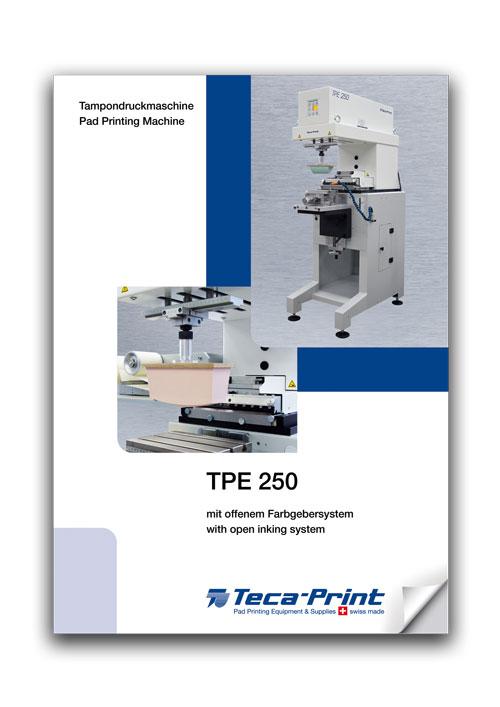 Tampondruckmaschine TPE 250 Prospekt
