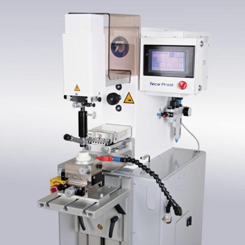 Tampondruckmaschine TPX 100 édition cadrans mit Lupe, Messlupe, Präzision, Präzisionsführung
