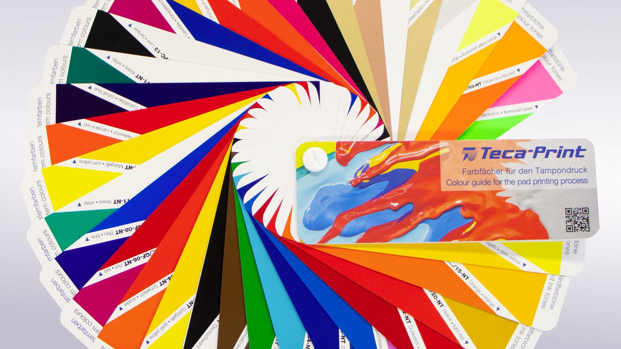 Teca-Print Farbfaecher fuer den Tampondruck