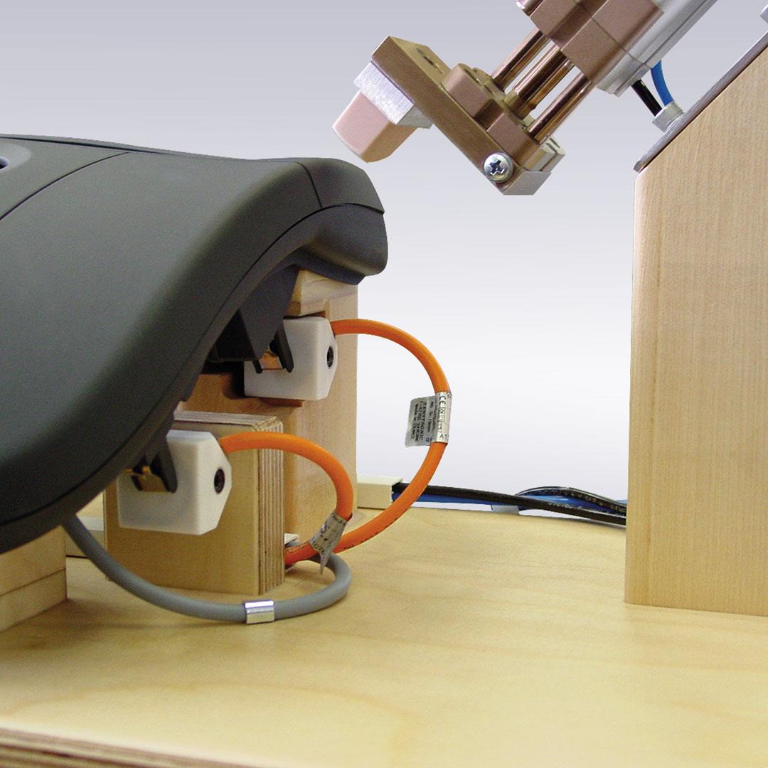 Teca-Print Werkstueckaufnahme mit Drucktampon