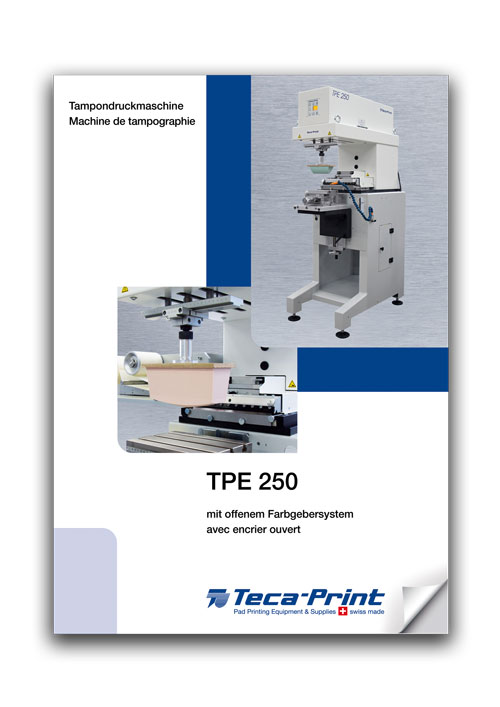 Prospectus machine de tampographie TPE 250
