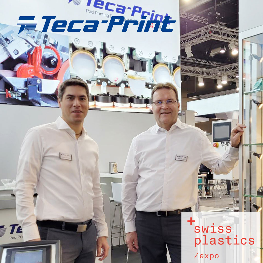 Teca-Print Messeteam an Siwiss Plastics Expo Luzern